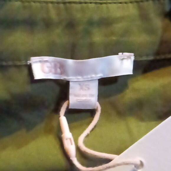 NWT GB Dillard's Olive Green Button-Up Shirt Corset Dress Sz XS Cotton - Picture 5 of 8